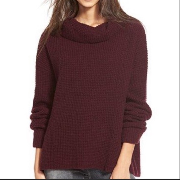 Free People Sweaters - Free People Sidewinder Wool Pullover Sweater Berry